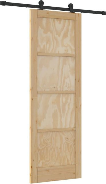 vidaXL Schiebetür ORKDAL aus massivem Kiefernholz in Natur, Breite: 73,5 cm, Höhe: 211 cm - Bild 1