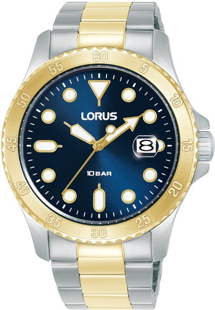 Lorus Herrenuhr, Quarz, Edelstahl, Blau, 42 mm, 10 ATM - Bild 1
