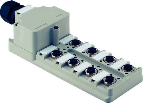 Weidmüller SAI-4-M 8P M12 UT 1807641000 Sensor/Aktorbox passiv, M12-Verteiler mit Metallgewinde, Grau, 2 Stück - Bild 1