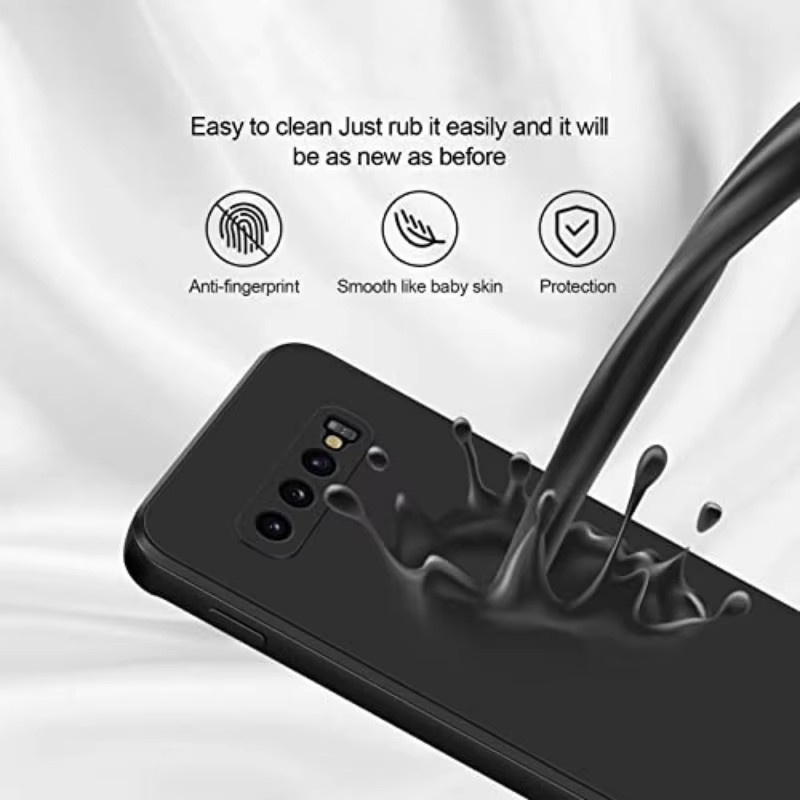 Stoßfeste Silikon Schutzhülle für Samsung Galaxy S10 Plus, S10 und S10E in Schwarz und Lila - Bild 2