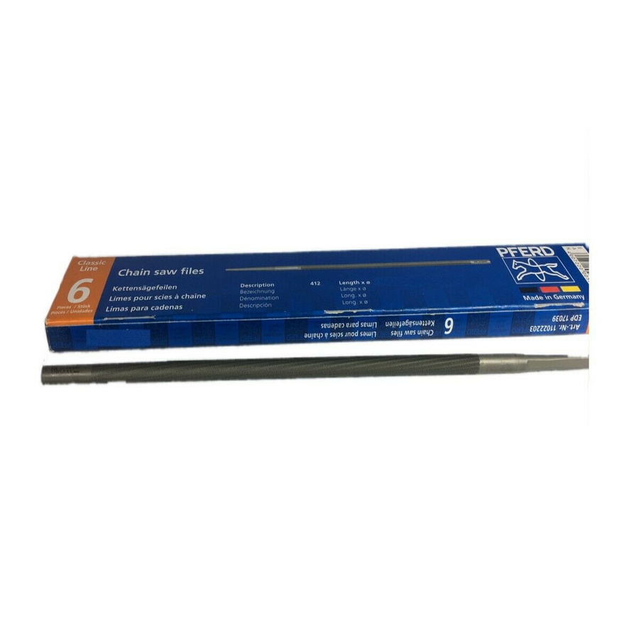 PFERD Kettensägefeile Rund Classic Line Silber Durchmesser: 4 mm, Länge: 200 mm, 6er Pack - Bild 1