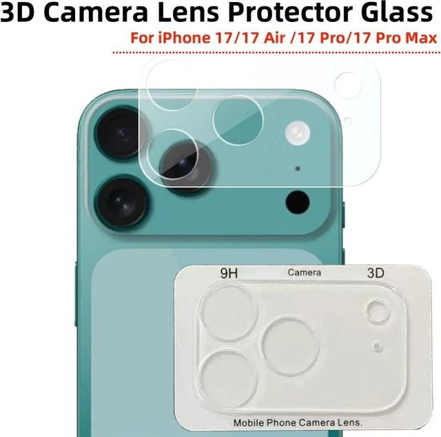 9H Kameraobjektiv-Glasschutz für Apple iPhone 17 Pro Max 16 15 14 Pro Max in Transparent - Bild 1