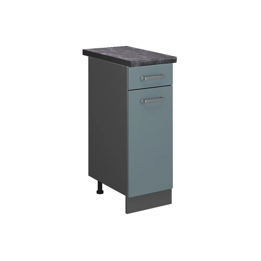 Vicco Küchenunterschrank R-Line in Blau-Grau/Anthrazit mit Türen und Schubladen, B: 30 cm, H: 81,6 cm, T: 60 cm - Bild 2