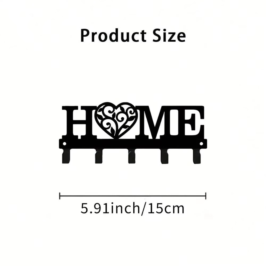 CIFBUY Moderne 3D Wandkunst aus Metall in Schwarz mit Herz-Motiv als dekorative Metallmalerei für dein Wohnzimmer - Bild 3