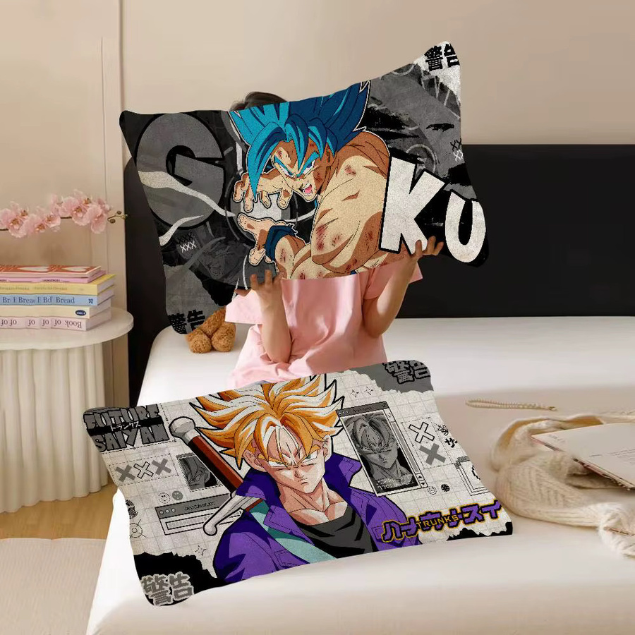 D-Dragon Anime B-Ball Kissenbezug aus Polyester, rechteckig, mehrfarbig, schweißabsorbierend und fleckenabweisend - Bild 3