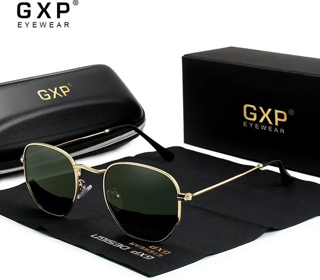 GXP Mode Sonnenbrille Hexagon, Edelstahl, polarisiert, Herren - Bild 1
