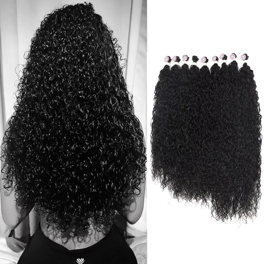 Booming Hair Synthetische Haar Extensions, 34 Zoll, Lockige Wellen, Damen - Bild 5