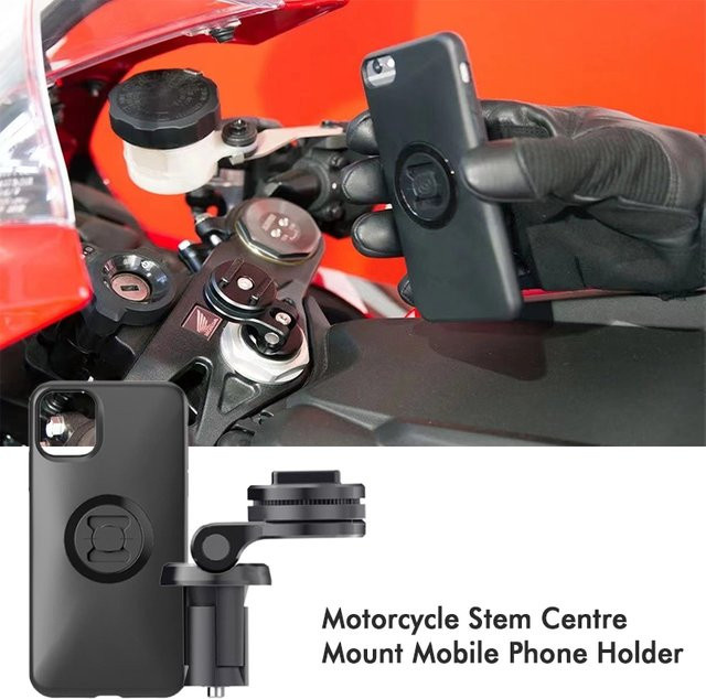 Sungukun Motorrad Handyhalterung Center Mount mit Connect Basis und GPS Navigation, Stoßfest, Schwarz - Bild 1