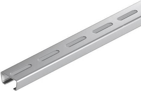 OBO Bettermann Profilschiene aus Metall in Silber, 10 Stück, L: 1000 cm, B: 3,5 cm, H: 1,8 cm - Bild 1