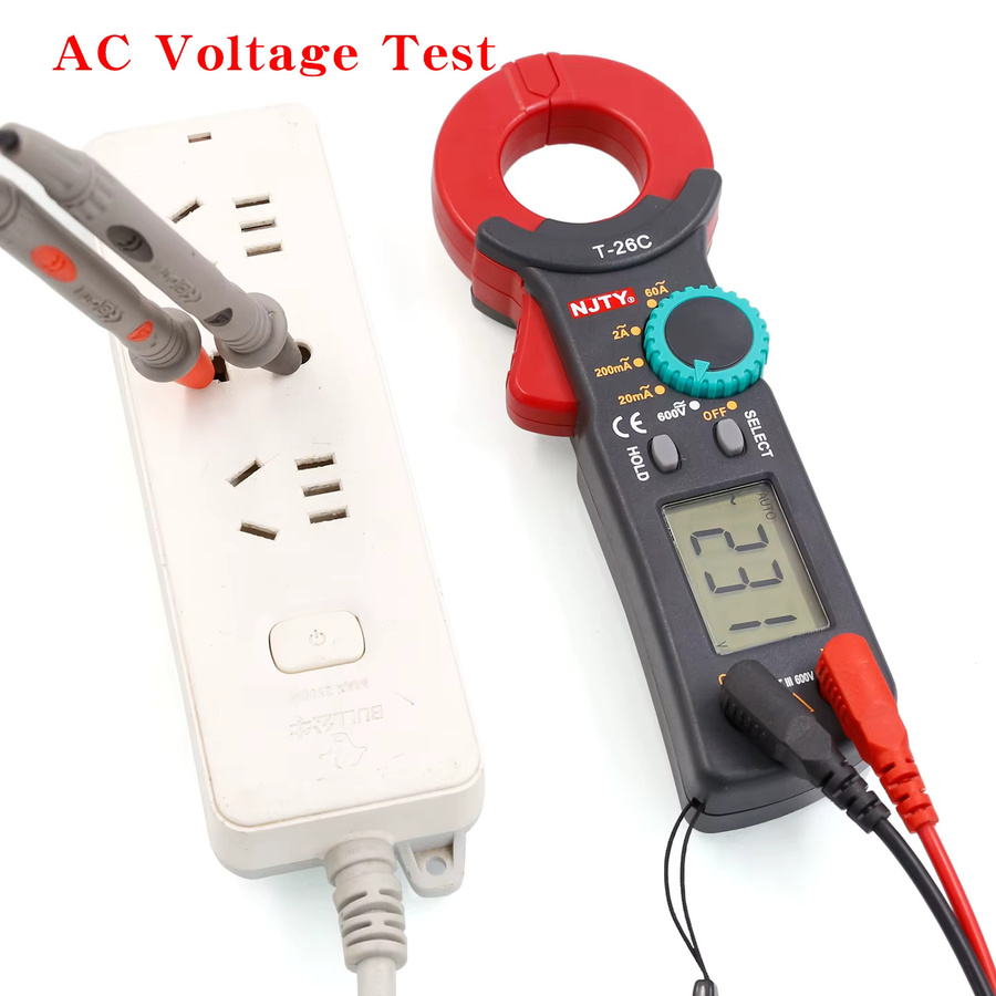 NJTY T26 Elektriker-Leckstrom-Zangenmessgerät zur Mikrostrommessung in Rot (mA, μA) - Bild 3