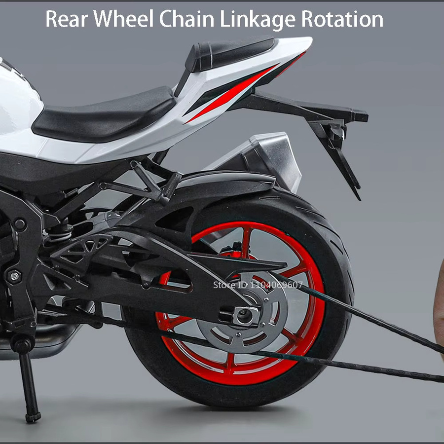 MAKEDA Suzuki GSX-1000R Hayabusa Motorrad, Modell, 1:9, Metall, Blau - Bild 4