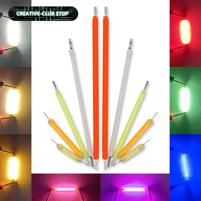 10 Stück DT&ZM COB LED Filament Ersatzteile für Edison-Glühlampen, DC 3V 12V 57V, verschiedene Größen - Bild 1