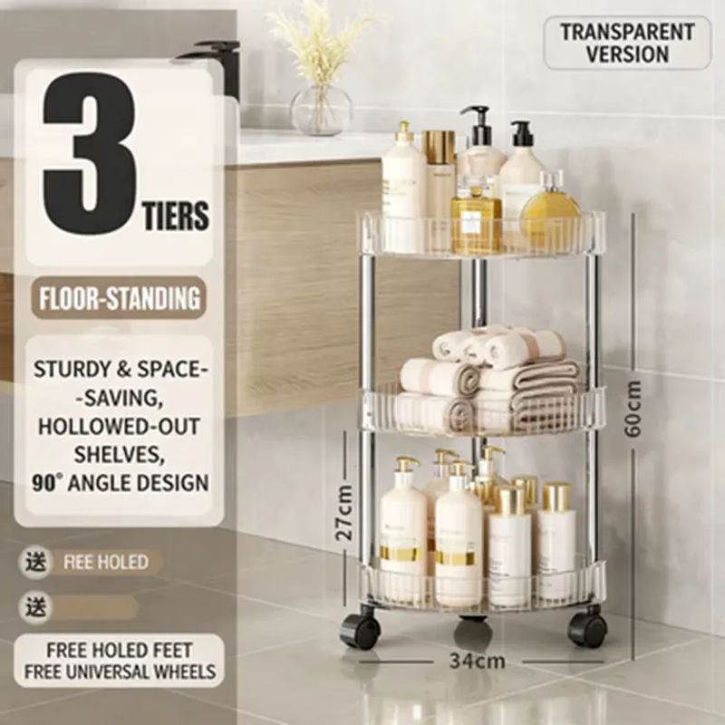 Freistehendes Eckregal für das Badezimmer von Untior in Transparent - Bild 6