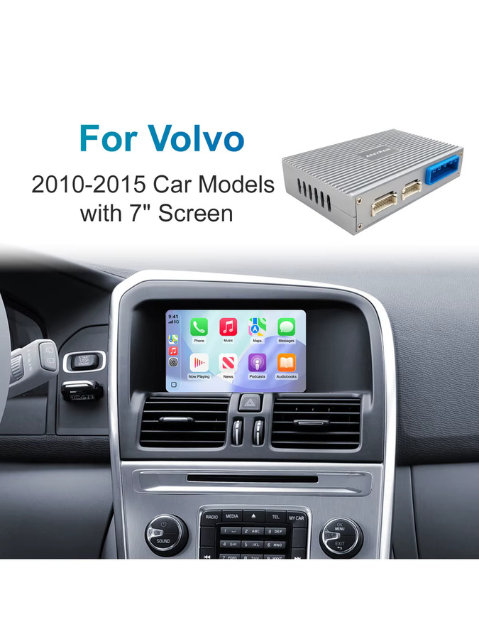 ANYFAR Drahtloses CarPlay und Android Auto Retrofit Kit für Volvo V40 V60 S60 XC60 V70 XC70 S80 Modelle 2010–2015 mit 7 Zoll Bildschirm in Schwarz - Bild 7