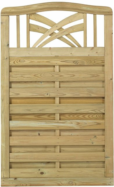 Plus Sichtschutzzaun Rondo aus Nadelholz, druckimprägniert, Farbe: Kdi Grün/Braun, Höhe: 90 cm, Breite: 142 cm bis 146 cm - Bild 1