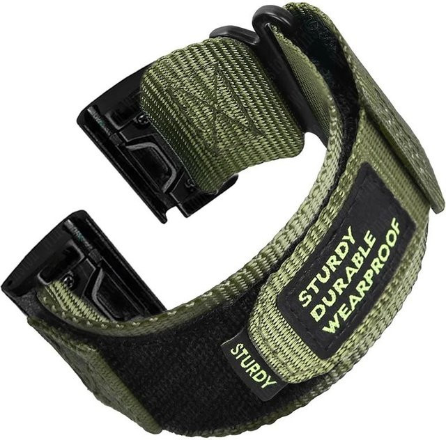 PINSENDA Uhrenarmband Nylon, Schwarz/Grün, Unisex - Bild 1