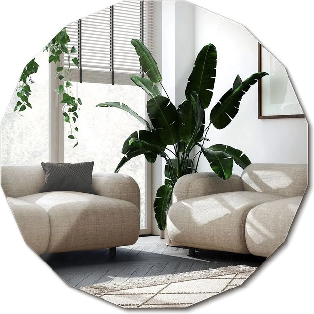 Wallfluent Sechseckiger Spiegel in modernem Design, B/H: 100 x 100 cm - Bild 1