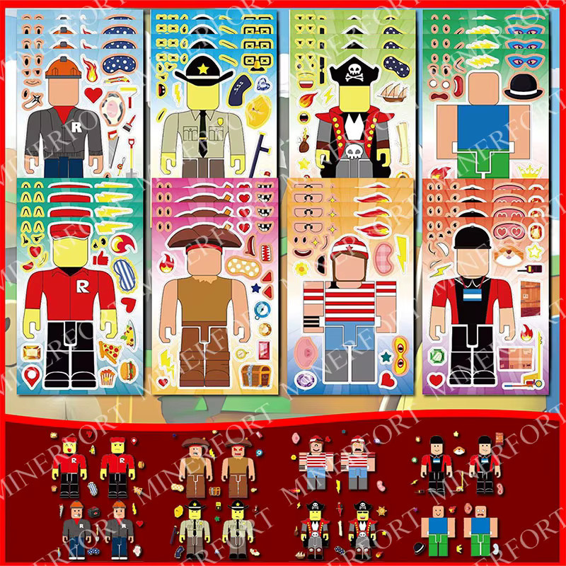 Roblox DIY Cartoon-Aufkleber-Set, Multi-Charakter-Party-Dekoration - Bild 4