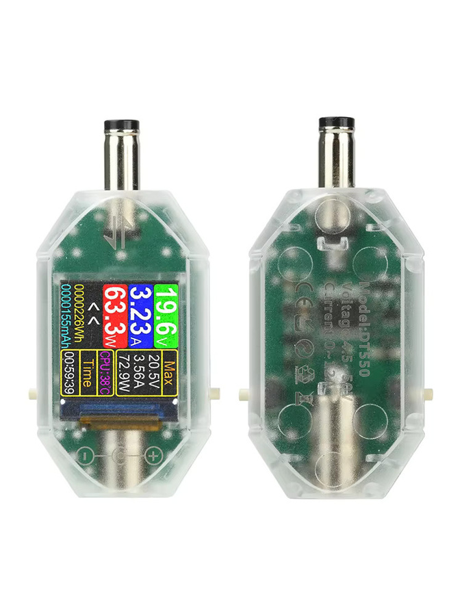 Aideepen DT550 Hochpräziser digitaler DC-Spannungs-Strom-Leistungsmesser mit CPU-Temperaturmonitor, Messbereich 4,5–50 V und 0–6 A - Bild 3