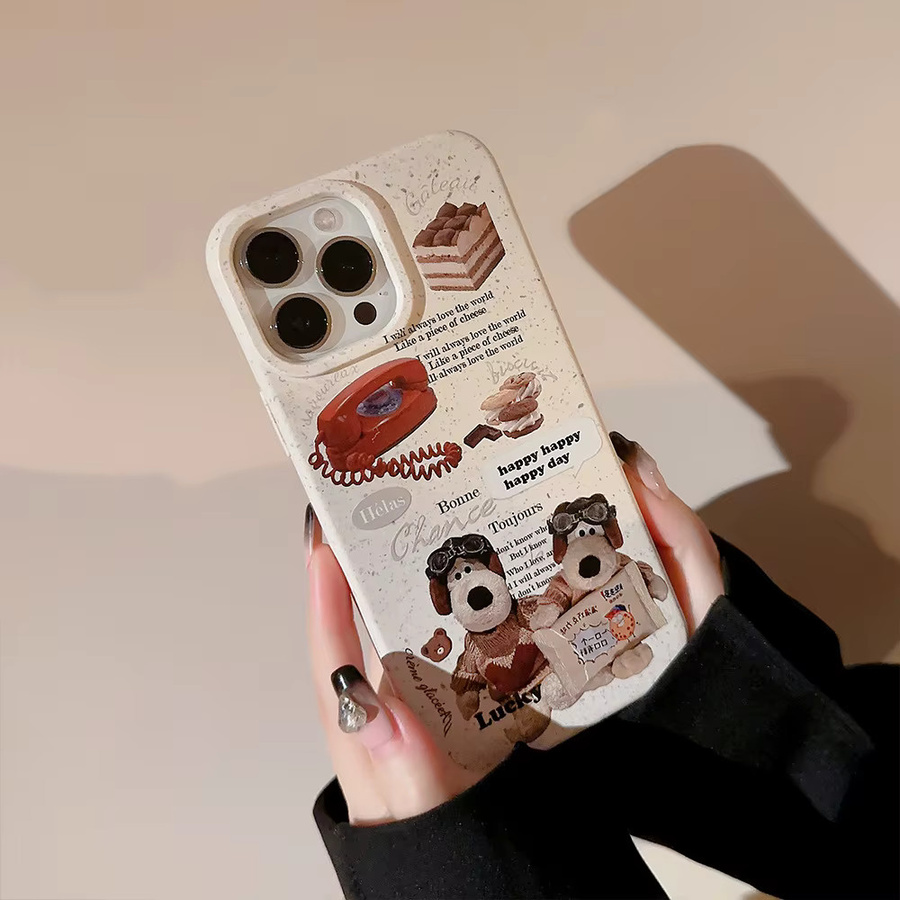 Stoßfeste Silikon-Handyhülle mit Cartoon-Welpen-Design für iPhone 11 bis iPhone 16 Pro Max von MUQGEW - Bild 2