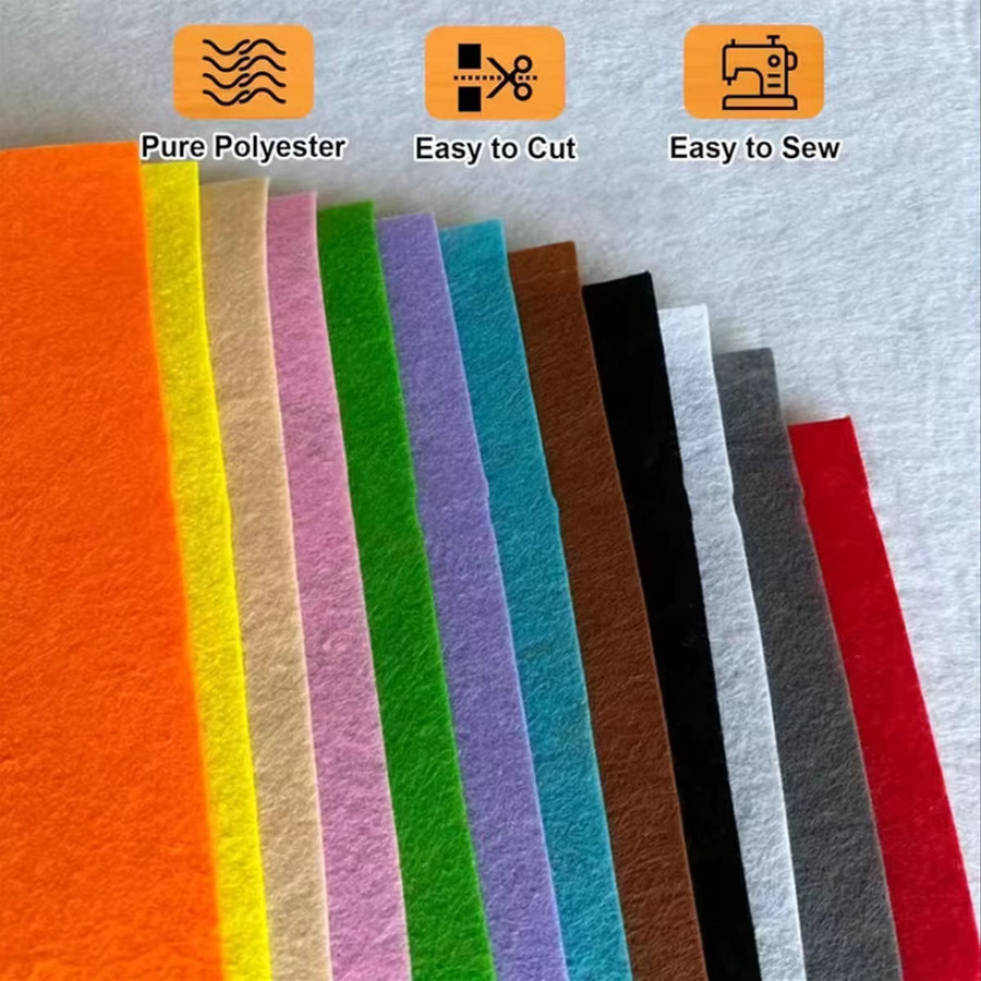 Bunter Filzstoff für DIY-Projekte und Patchwork, weiche Filzplatten in Mehrfarbig, Set für Bastelarbeiten und zum Nähen - Bild 2