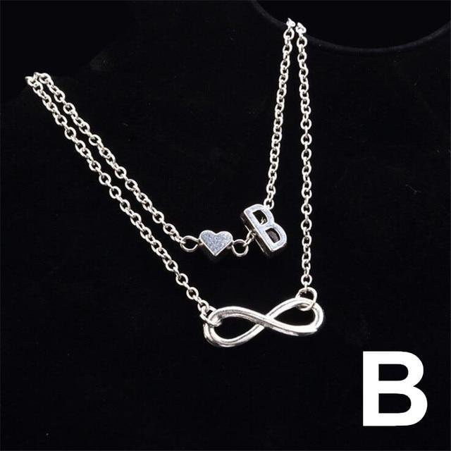 YIRAN Jewelry Fußkettchen, Silber, Herz Unendlichkeit, Damen - Bild 1