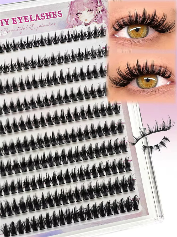 Anlinnet Künstliche Wimpern, 200 Stück, 9–13 mm, Mix - Bild 7