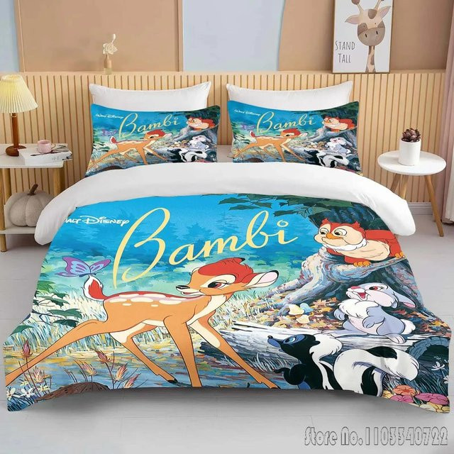 Bambi Bettwäsche-Set aus Mikrofaser mit Motiv-Print, B/H: 240 x 220 cm, Mehrfarbig - Bild 1