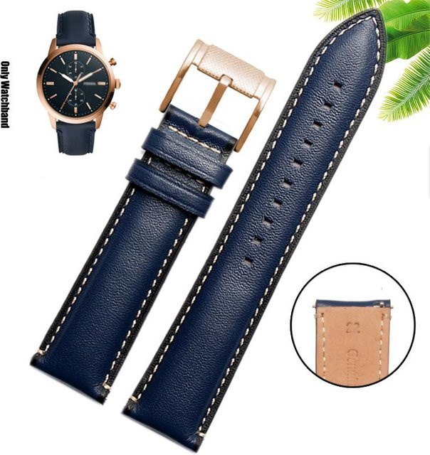 QuirkCart Uhrenarmband Leder, Schwarz, Herren - Bild 1