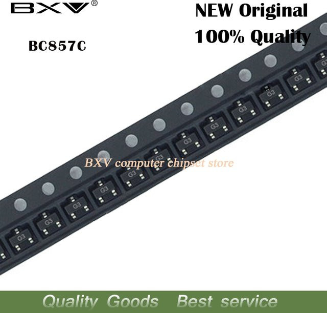 BC857C Transistor SOT-23 in Schwarz, 100 Stück - Bild 1