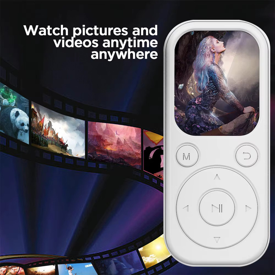 DMWING MP4-Videoplayer mit 1,8-Zoll-Touchscreen, Bluetooth 5.4, HiFi-Audio und FM-Radio, Weiß - Bild 5