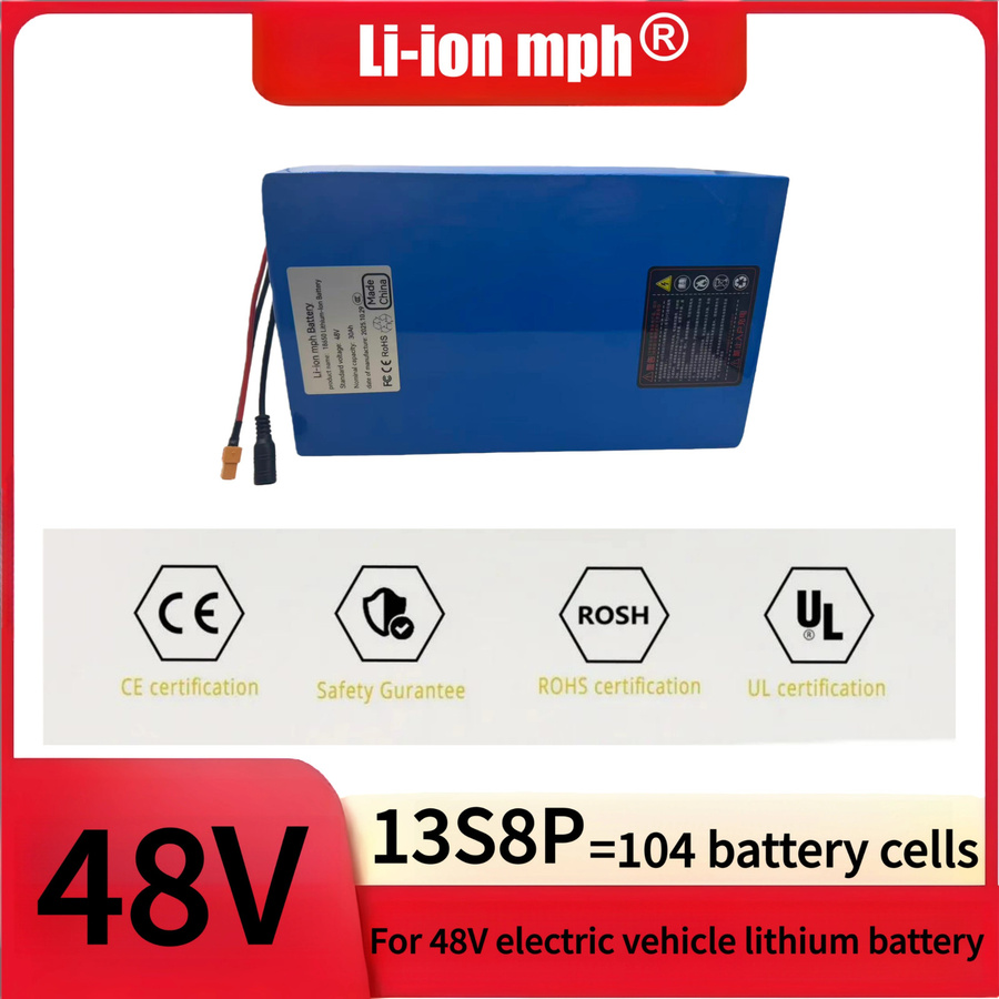 UKGF Lithium-Ionen-Akku 48V 30Ah 30000mAh mit 50A BMS und Ladegerät in Blau - Bild 2