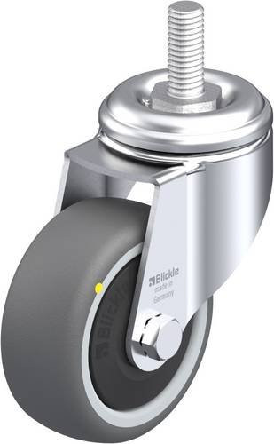 Blickle Lenkrolle LKRA-PATH 80KF-ELS-GS12 in Grau mit 80mm Rad-Durchmesser und 100kg Tragfähigkeit - Bild 1