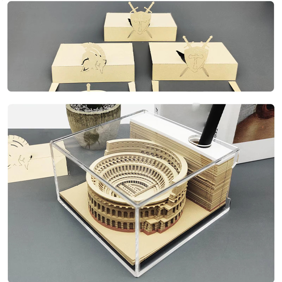3D-Tränenkalender 2026 als kreativer Kunst-Notizblock und Schreibtischdekoration in Beige - Bild 4