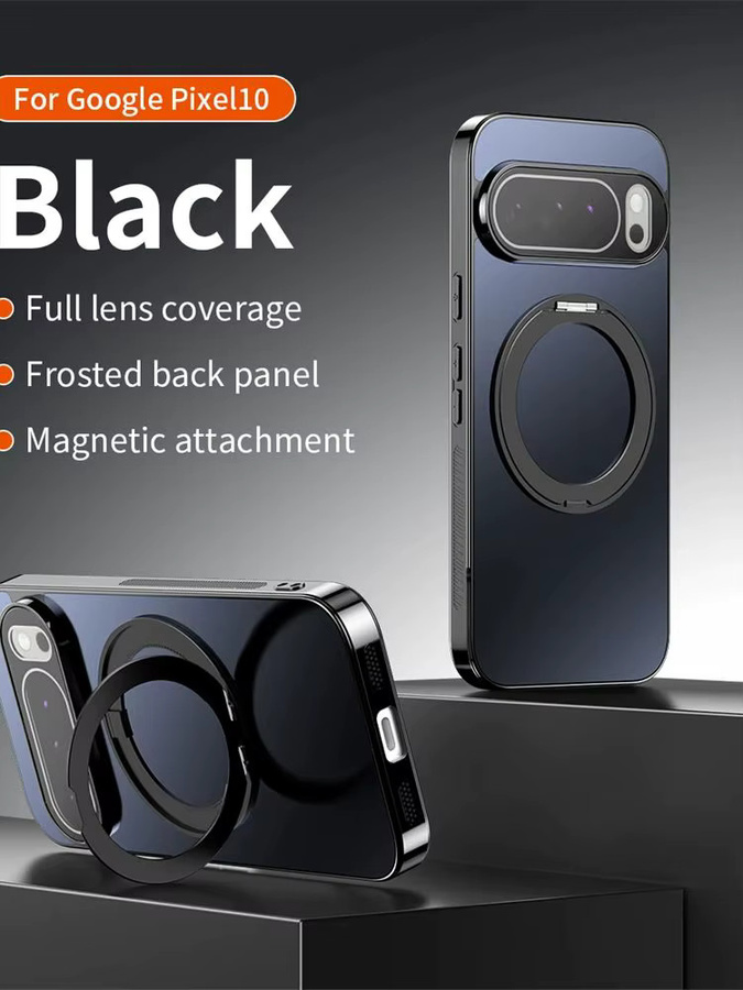 Magnetische Schutzhülle für Google Pixel 10 Pro XL, Pixel 10, 9A und 8 Pro in Schwarz mit integriertem magnetischem Ständer und stoßfestem Fallschutz - Bild 5