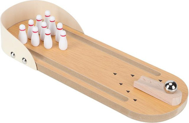 CosyHome Mini Desktop Tisch Bowling Spiel, beige - Bild 1