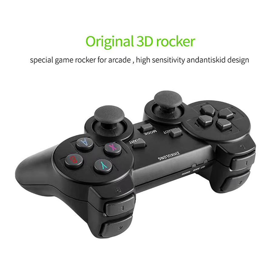 2 Stück Kabellose 2,4G Gaming-Controller in Schwarz für PC, Android, TV und Smartphone, Ergonomisches Gamepad Set für M8 X2 M15 Game Stick - Bild 2