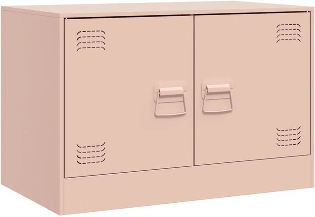vidaXL TV-Schrank aus Metall in Pink, modern und matt, B/T/H: 67 x 39 x 44 cm - Bild 1
