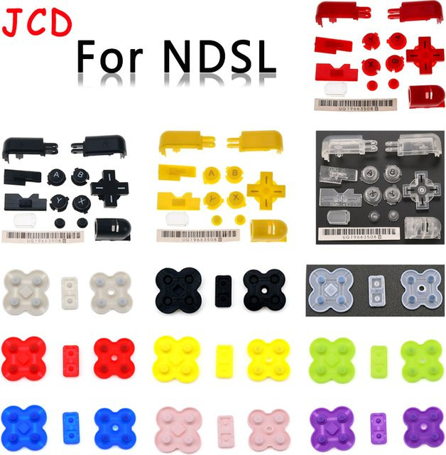 JCD Ersatz-Tasten-Komplettset für Nintendo DS Lite NDSL in Schwarz mit ABXY-L-R-D-Pad und Kreuztasten aus leitfähigem Kunststoff - Bild 1