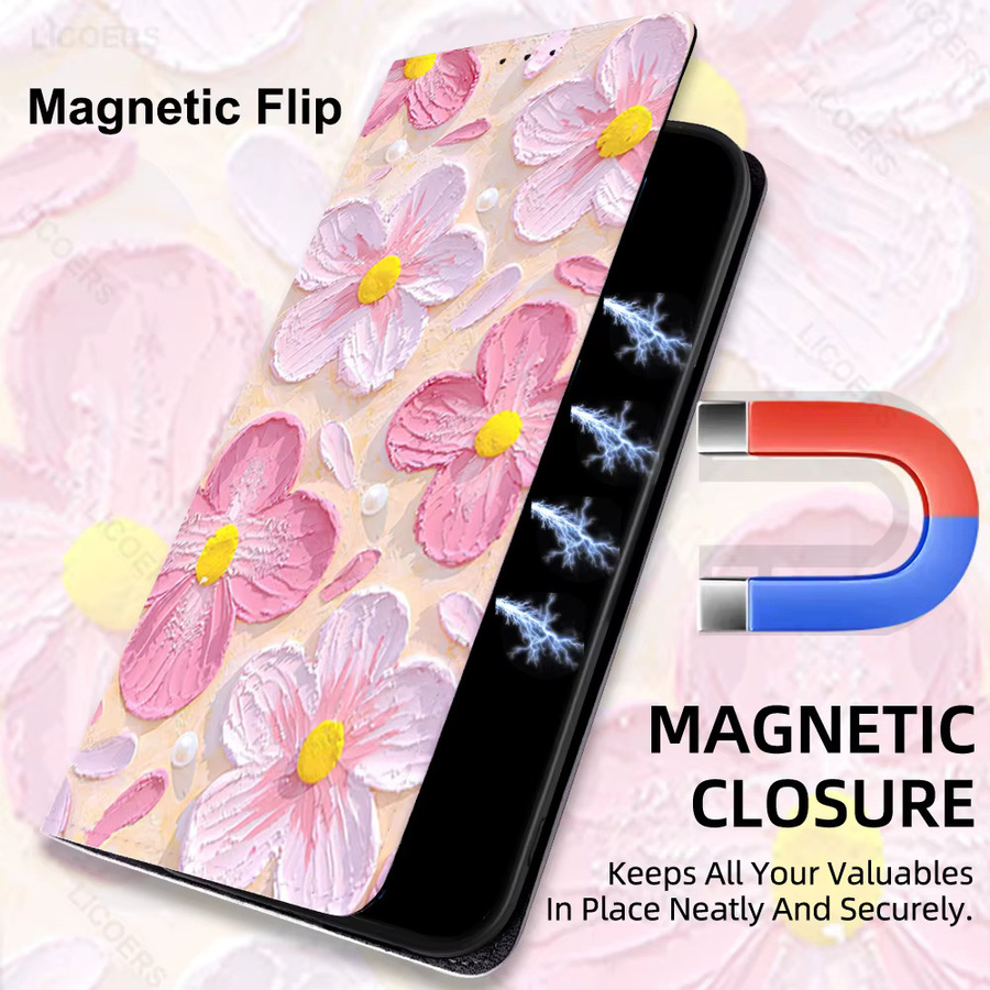Individuell gestaltbare magnetische Flip-Lederhülle für Samsung Galaxy A57 A56 A55 A54 A53 A52S A37 A36 A35 mit Foto-Wallet-Cover in Multicolour - Bild 1