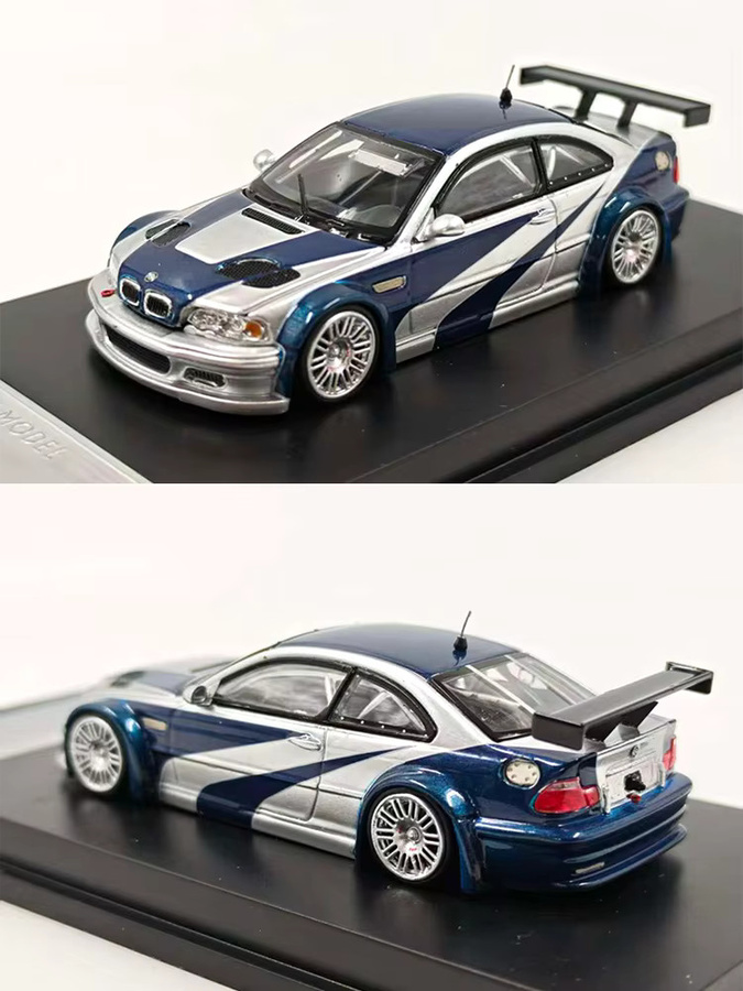 WELLY M3 E46 GTR Automodell, Maßstab 1:64, Blau, Metall - Bild 5