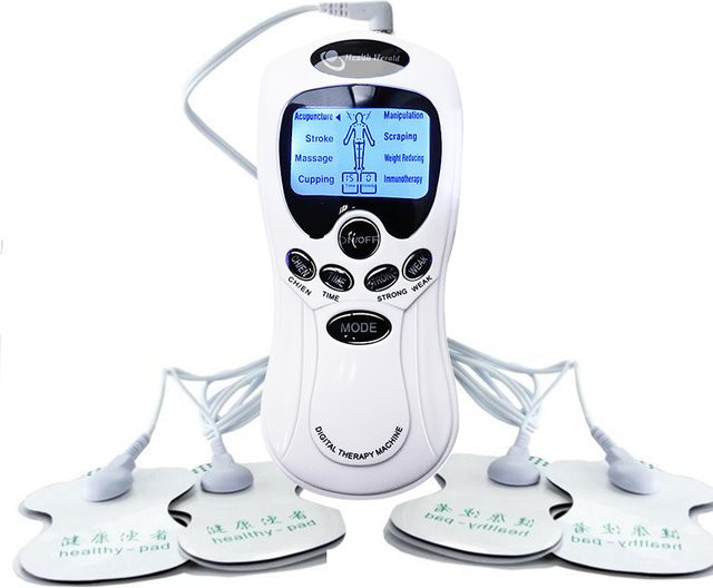 SANPKON Elektrisches EMS-Massagegerät mit zwei Ausgängen in Weiß für Nacken, Rücken und Ganzkörper - Bild 1