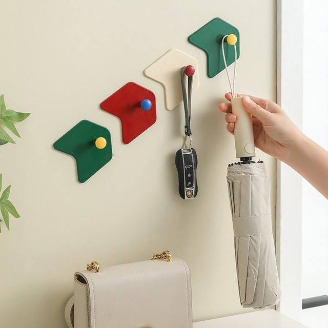 Bunter Pfeil-Wandhaken von CH CACILLO als universeller Klebehaken für Küche und Badezimmer, mehrfarbig - Bild 1