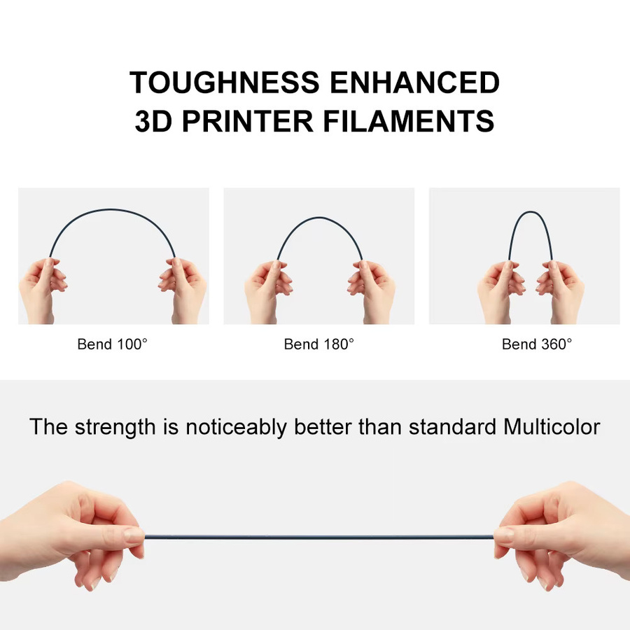 KINGROON PLA Filament Burnt Titanium Multicolour für FDM 3D-Drucker 1,75 mm - Bild 7
