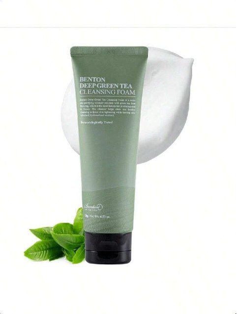 Benton Deep Green Tea Gesichtswaschgel, 120g, mit Grüntee-Extrakt und Kamelienöl - Bild 1