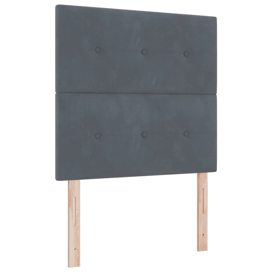 vidaXL LED Boxspringbett mit Matratze in Grau mit Stoffbezug, B/T/H: 120 x 190 x 280 cm - Bild 1