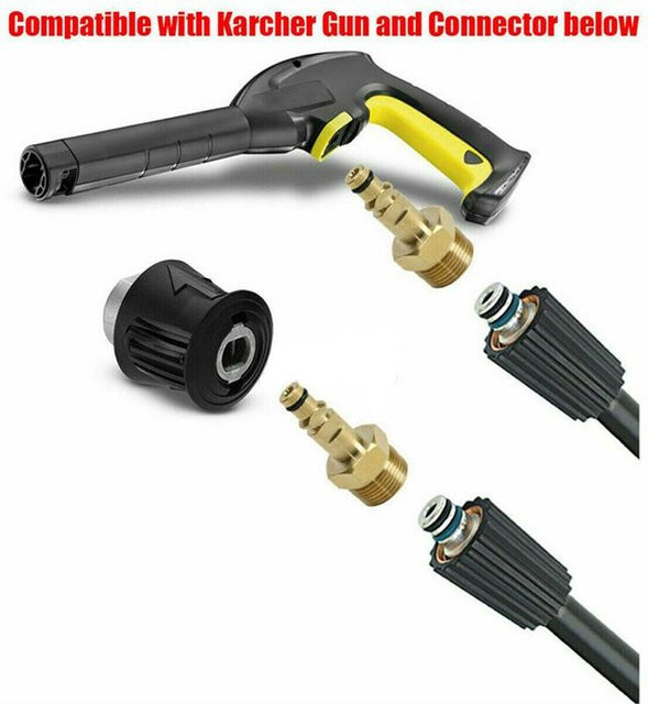 FoxLee Hochdruckreiniger Schlauchadapter Schnellkupplung Konverter Fitting aus Kupfer in Gold für K Serie - Bild 1