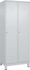C+P Spind Classic PLUS Garderobenschrank mit 2 Abteilen, Grau, H x B x T: 195 x 80 x 50 cm - Bild 1