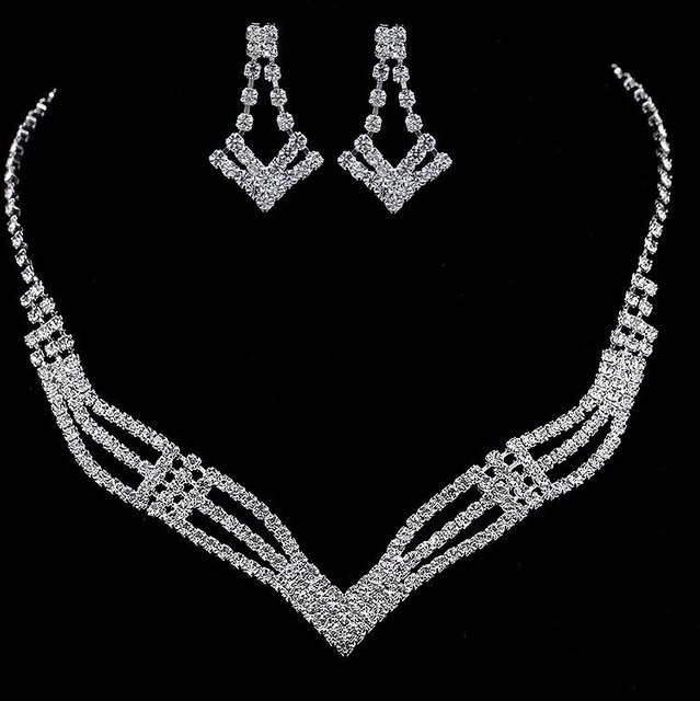 Schmuck-Set Silber, Zirkonia, Kristall, Damen - Bild 1