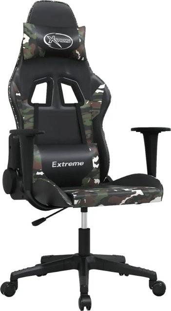 vidaXL Gaming-Stuhl Modell 7 in Schwarz und Multicolour aus Kunstleder mit Armlehnen und 360-Grad-Drehfunktion - Bild 1